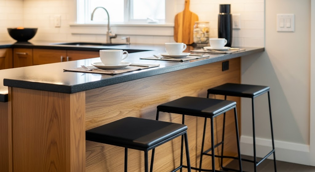 1. Breakfast Bar with Stools