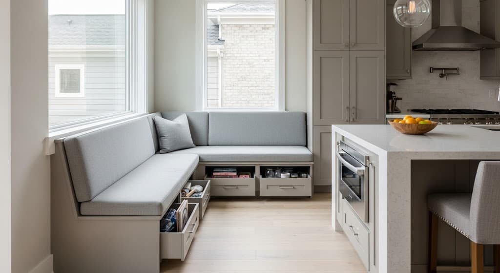 2. Built-In Banquette with Storage