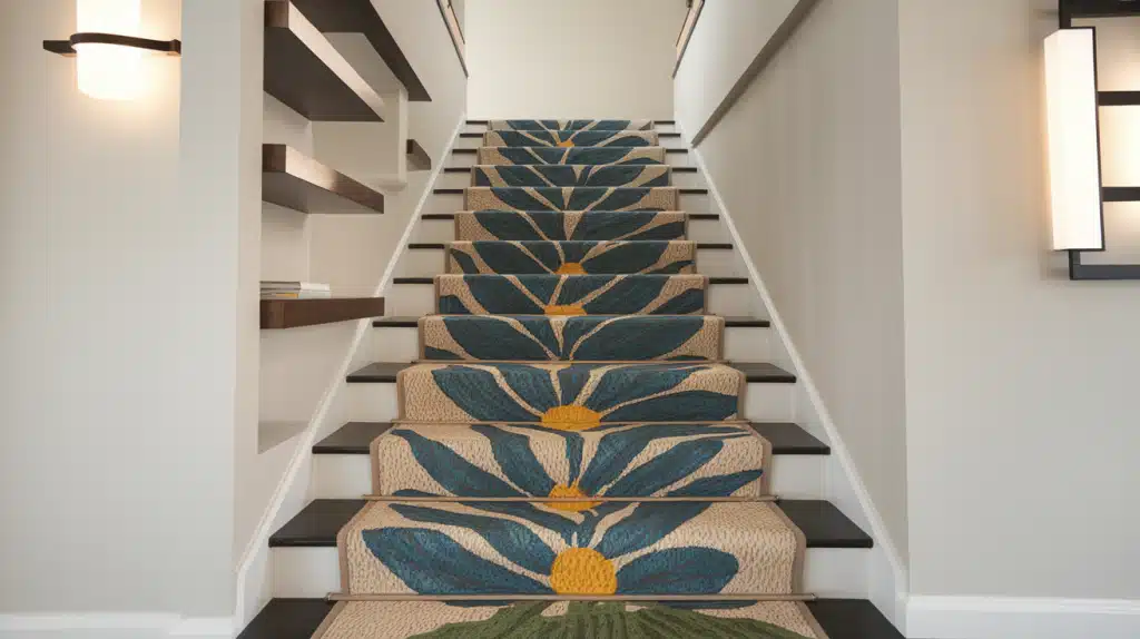 2. Stair Carpets- Add Color and Texture