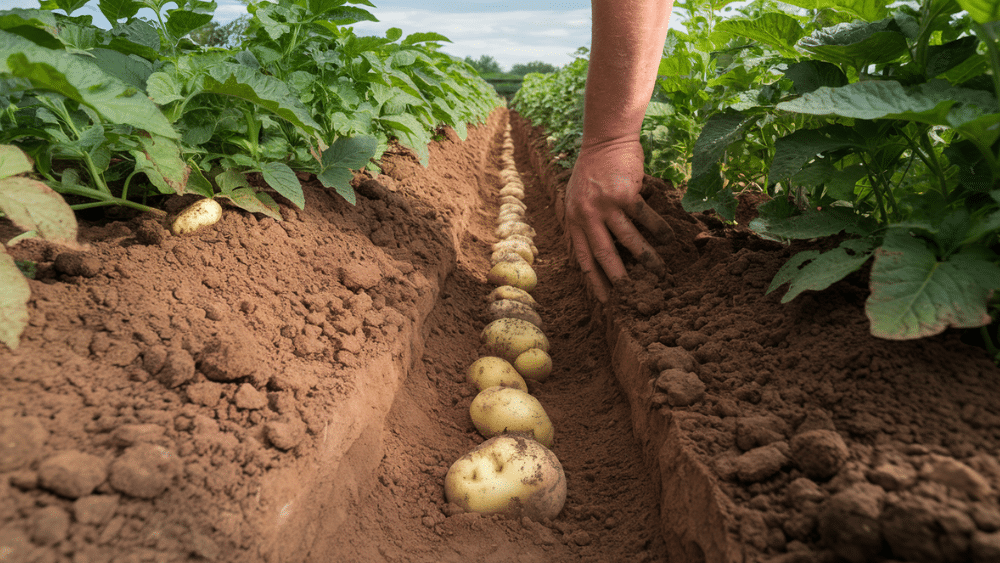 3. Trench Method- Best for Row Plantings