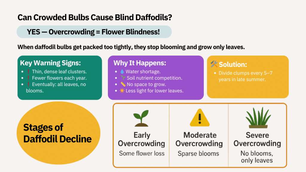 Can Crowded Bulbs Cause Blind Daffodils?
