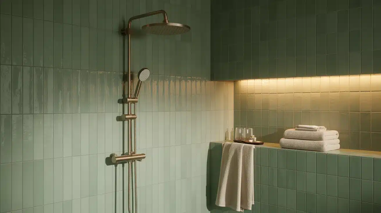 Green Walls with Brass