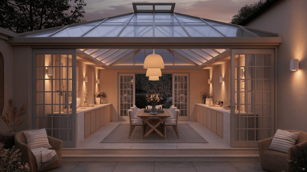 Layered Lighting & Finishes