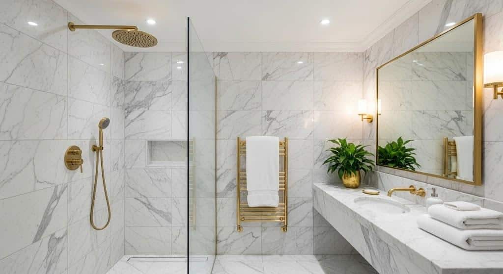 Marble & Gold Touches