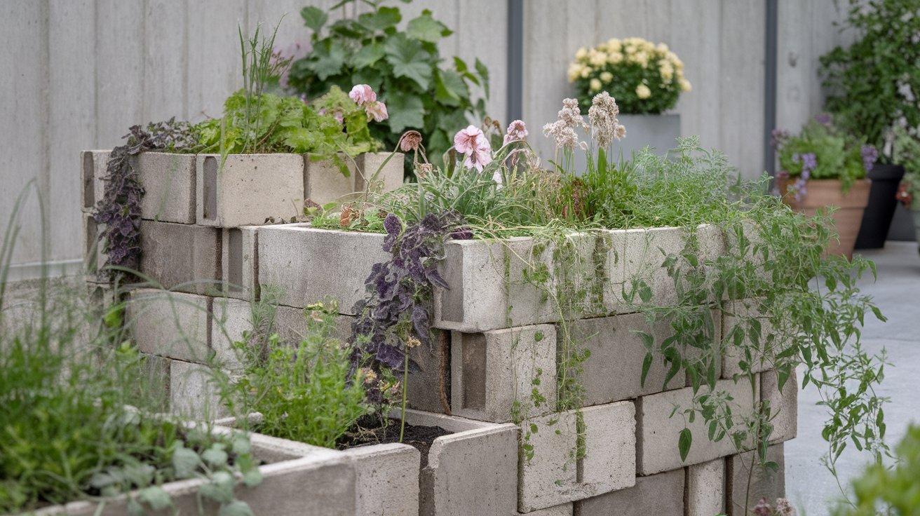 Cinder Block Planters