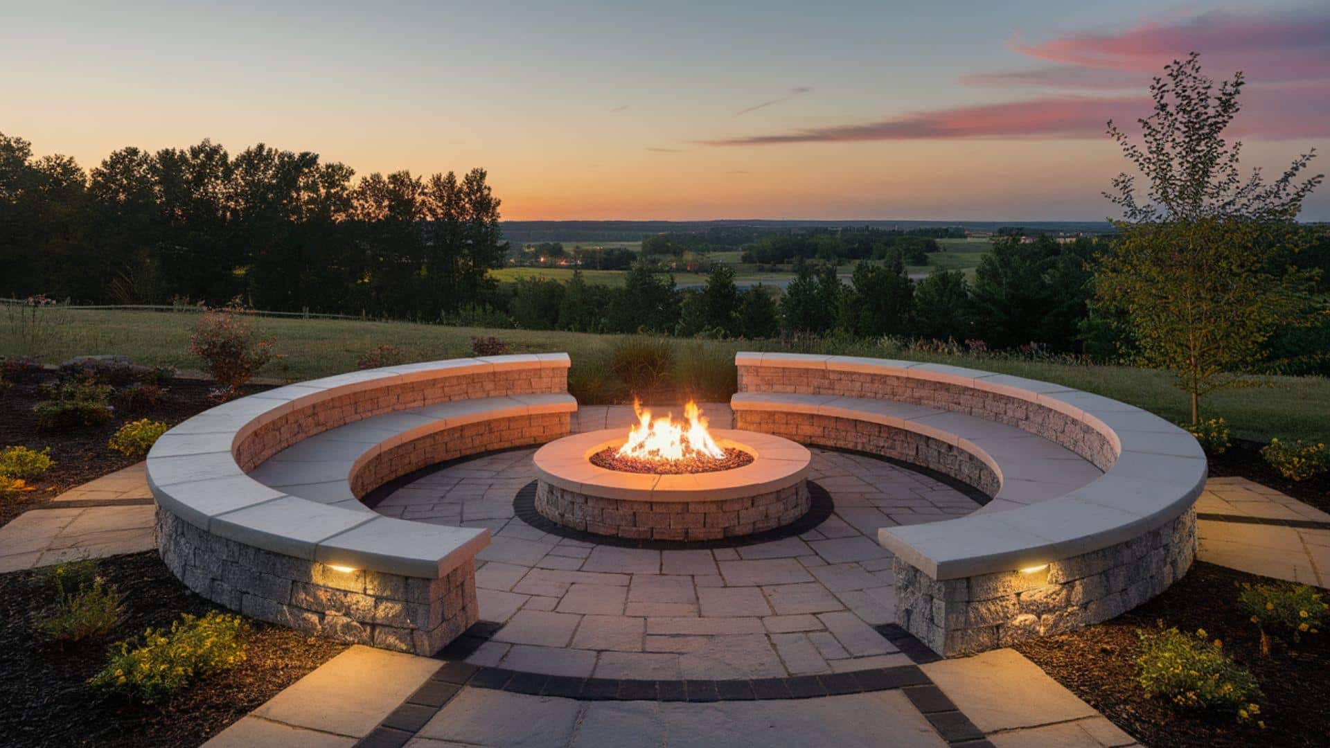 Circular Fire Pit Patio