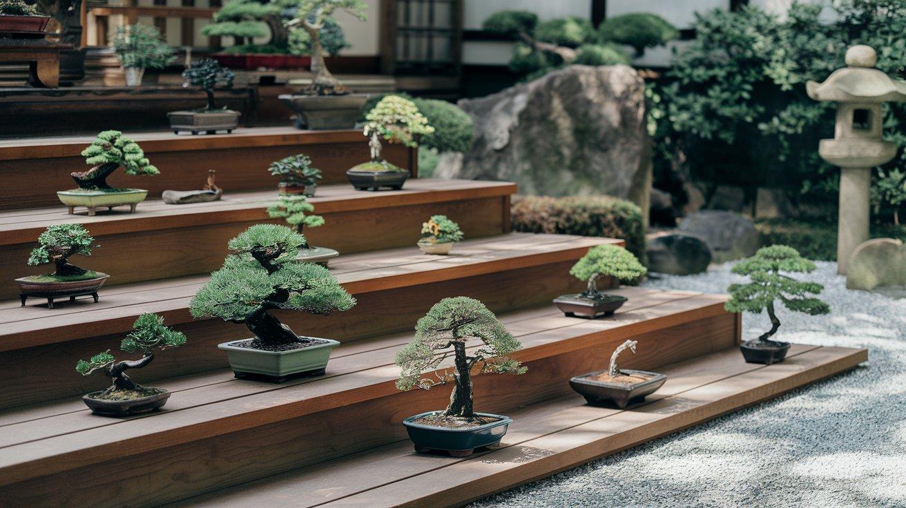 Compact Bonsai Display Shelf