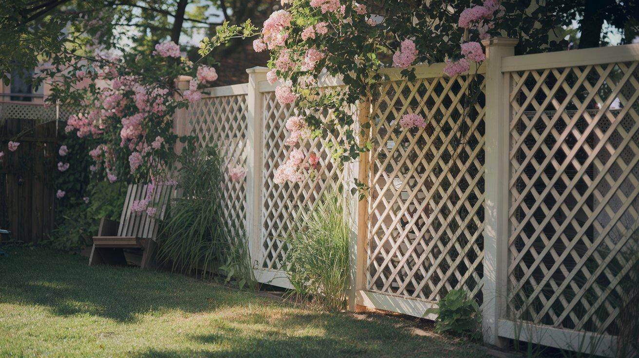 Decorative Lattice Wood Fence