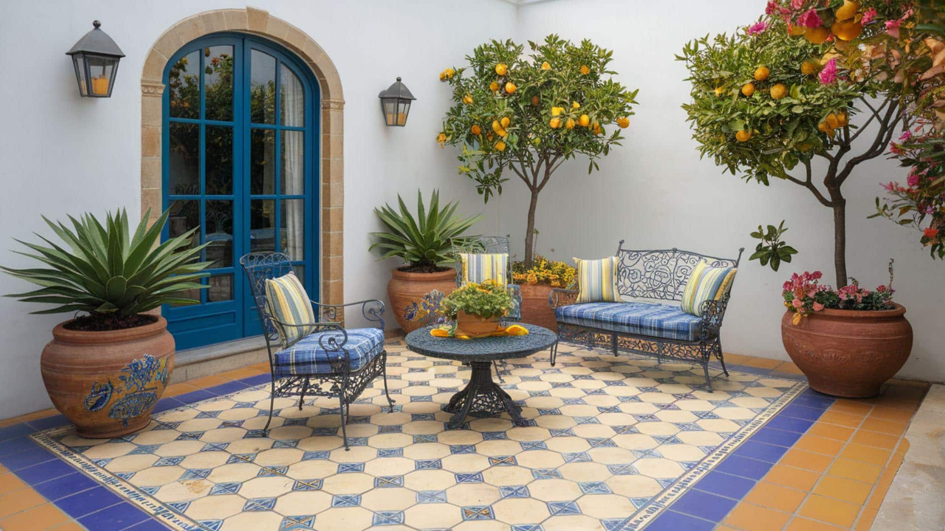 Mediterranean Tile Patio