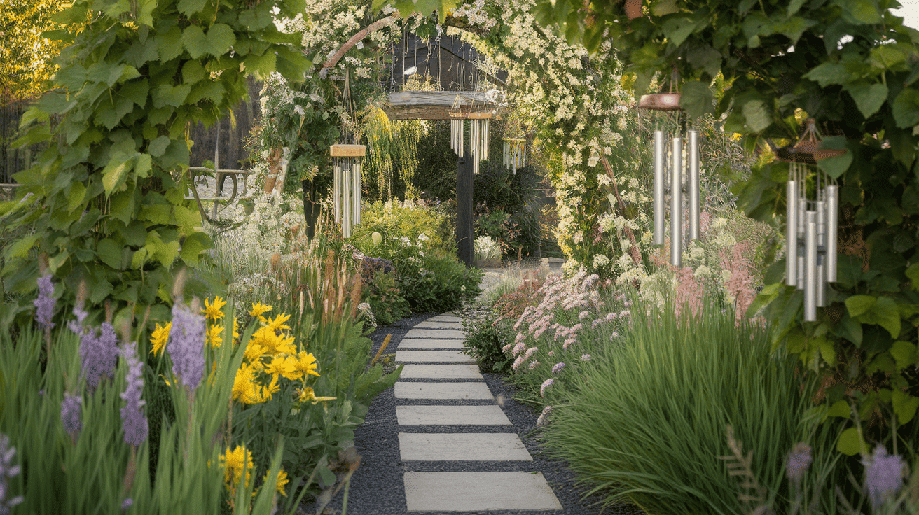Musical Garden Path with Chimes