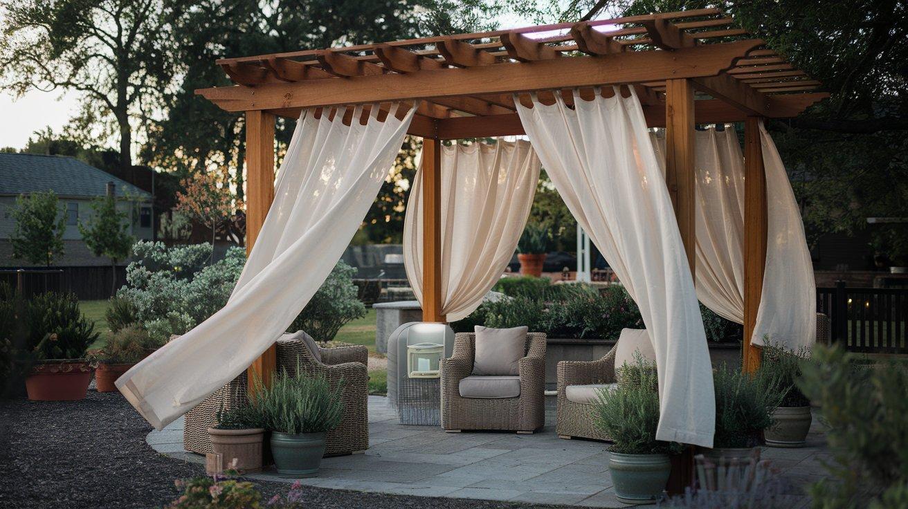 Outdoor Curtains on A Pergola