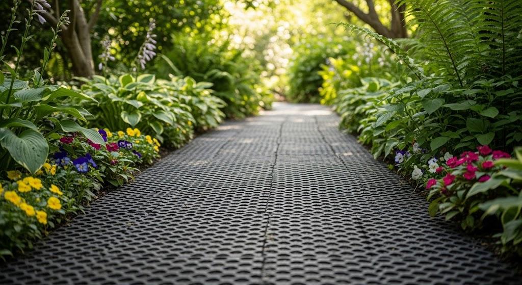 Recycled Rubber Mat Path