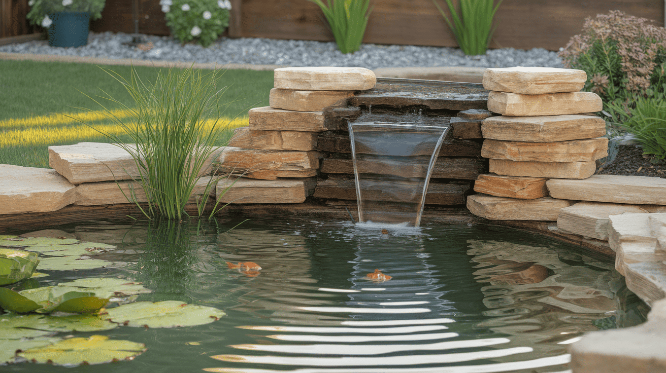 Small Pond with Waterfall or Stream