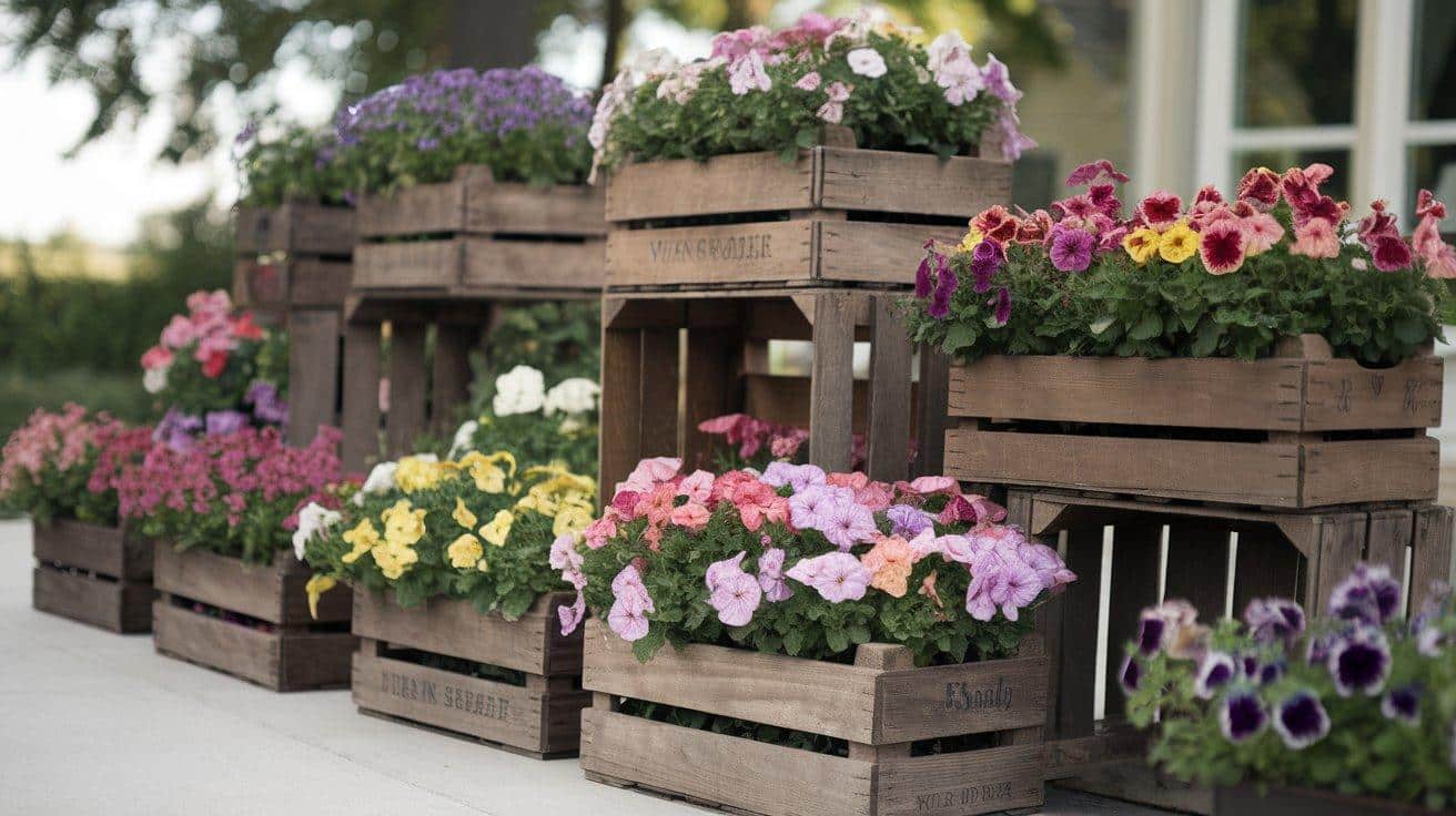 Wine Crate Planters