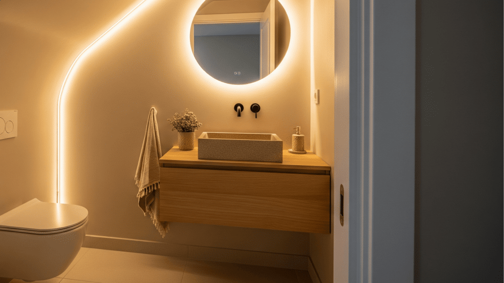 Curved Arch in Toilet