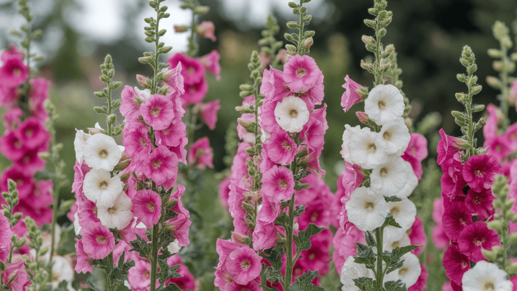 Hollyhocks
