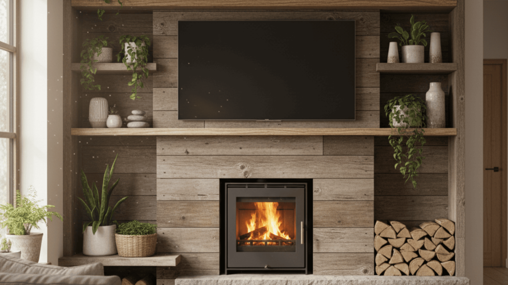 Outdoor Inspired Media Wall